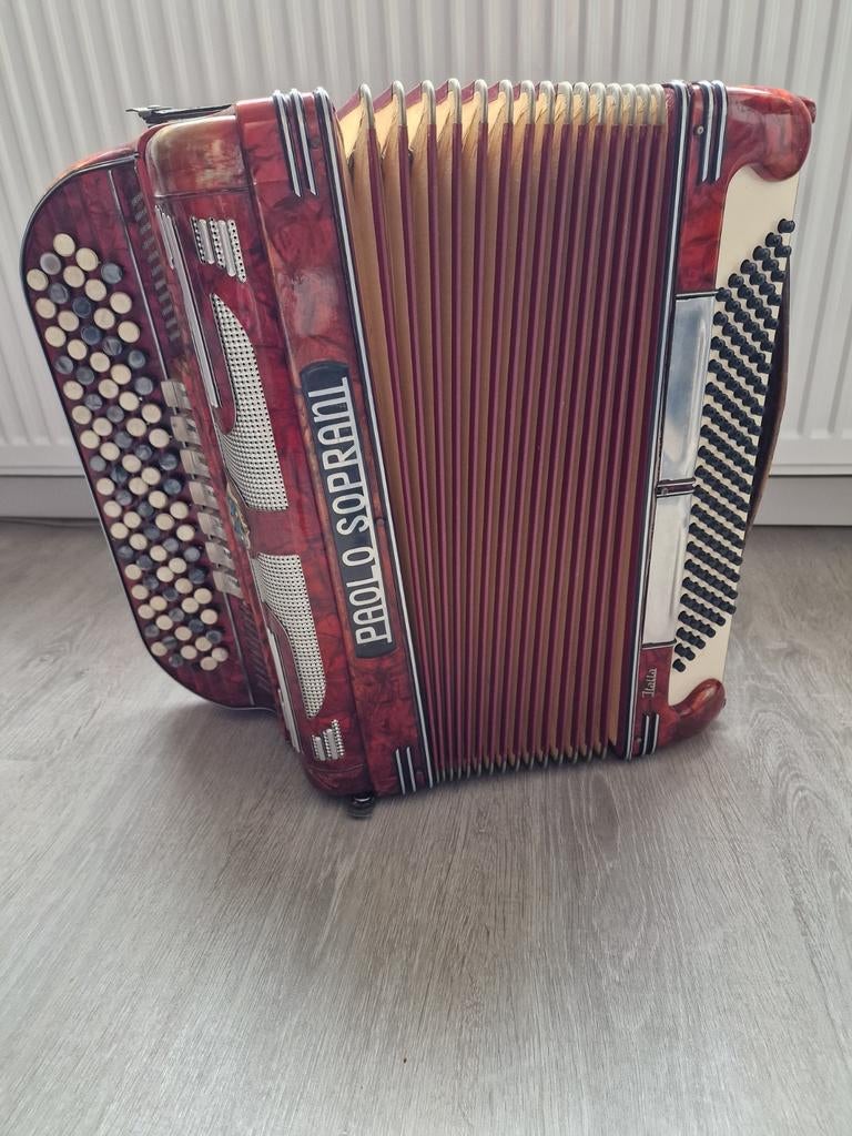 Te koop knop akkoordeon paolo soprani, Muziek en Instrumenten, Accordeons, Ophalen of Verzenden, Gebruikt, 120-bas, Overige merken