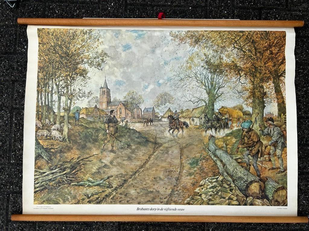 Een Brabants dorp in de vijftiende eeuw, Ophalen of Verzenden, Stad- en Dorpsgezichten