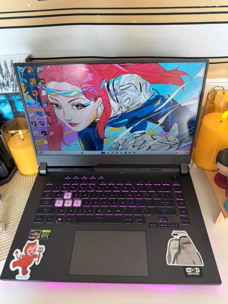 Asus Rog Strix G513I, Computers en Software, Windows Laptops, Zo goed als nieuw, 15 inch, SSD, 2 tot 3 Ghz, 16 GB, Met videokaart