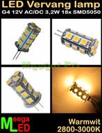 LED G4 ledspot ledlamp recht 18 SMD5050 - 12V ac/dc 3,2 Watt, Led-lamp, Minder dan 30 watt, Nieuw, Bipin of Steekvoet