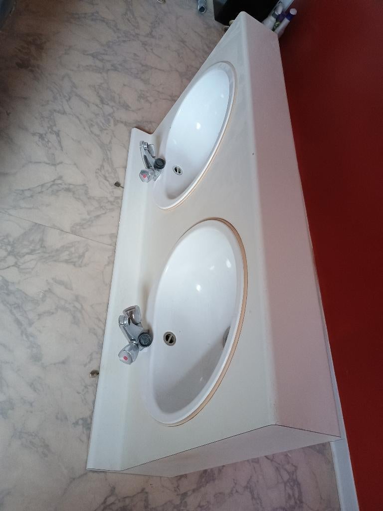 Dubbele lavabo (120cmX60cm), Gebruikt, Overige typen, Ophalen of Verzenden, Minder dan 100 cm