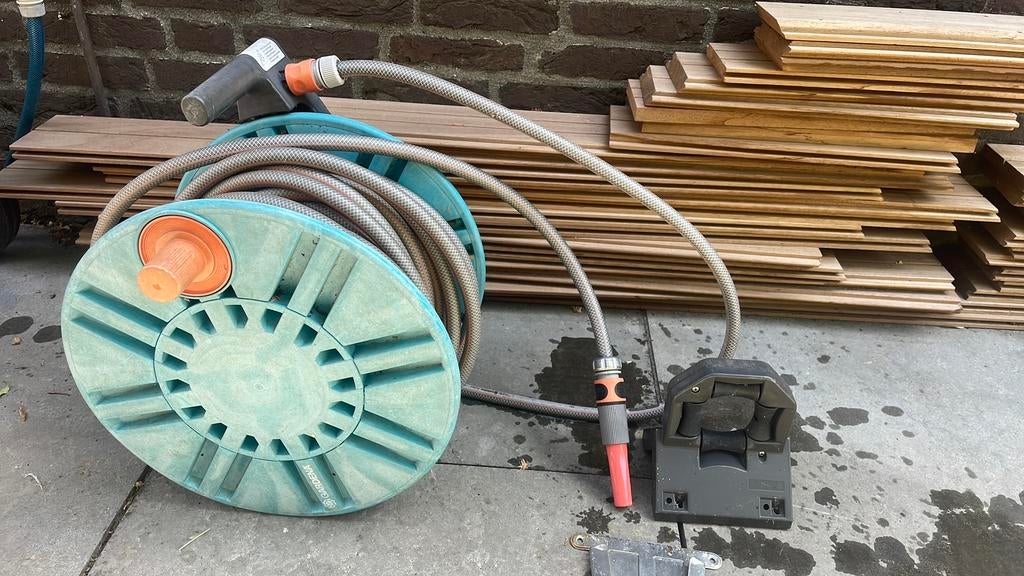 Gardena tuinslanghaspel voor wand incl. Tuinslang, Ophalen, Gebruikt, Tuinslang
