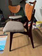 Eetkamer set jaren 60 vintage design Louis van Teeffelen, Huis en Inrichting, Stoelen, Ophalen, Vintage jaren 60, Bruin, Zo goed als nieuw