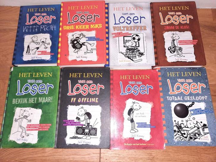 Het leven van een Loser - 6 boeken van Jeff Kinney, Boeken, Kinderboeken | Jeugd | onder 10 jaar, Gelezen, Fictie algemeen, Ophalen of Verzenden