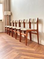 6 vintage stoelen Erik Buch Deens design jaren 50/60, Ophalen, Gebruikt, Overige kleuren, Vintage
