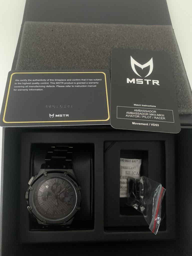MSTR Heren Horloge Limited Edition - Zwart Staal, Sieraden, Tassen en Uiterlijk, Horloges | Heren, Overige merken, Staal, Polshorloge