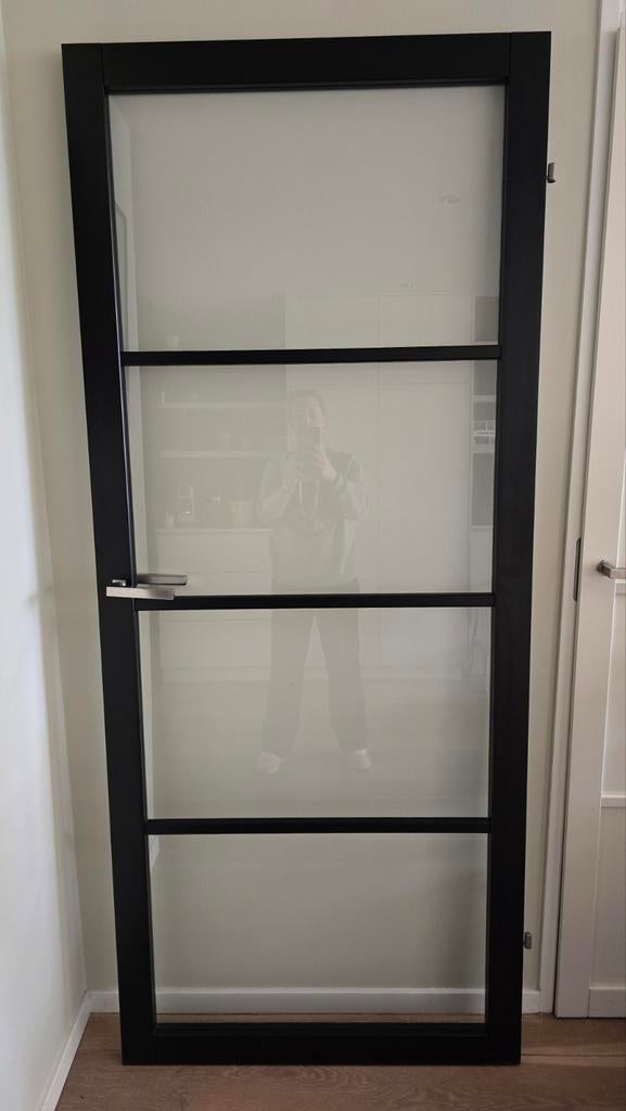 Houten Binnendeur (Opdek) met Industrieel Uiterlijk, Ophalen, Gebruikt, 80 tot 100 cm, Binnendeur