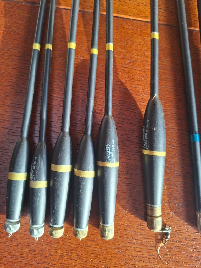 Grote verzameling match dobbers Rive, Cralusso en Sensas, Ophalen of Verzenden, Zo goed als nieuw, Dobber of Lood