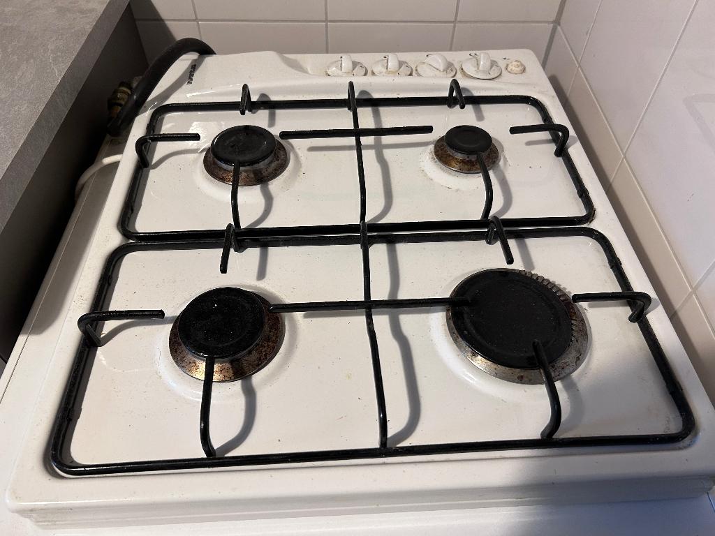 4 pits Gaskookplaat, Witgoed en Apparatuur, Kookplaten, Ophalen, Gebruikt, 4 kookzones, Inbouw