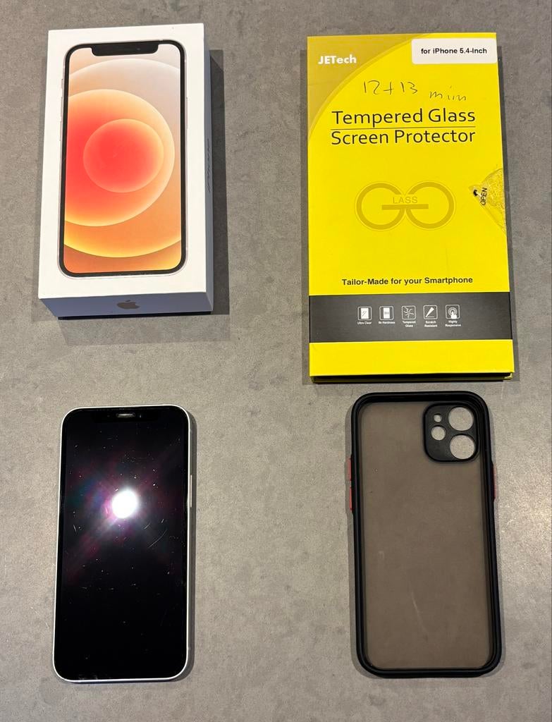 iPhone 12 mini wit - incl screen protector en hoesje, Ophalen of Verzenden, Zo goed als nieuw, Wit, IPhone 12 Mini