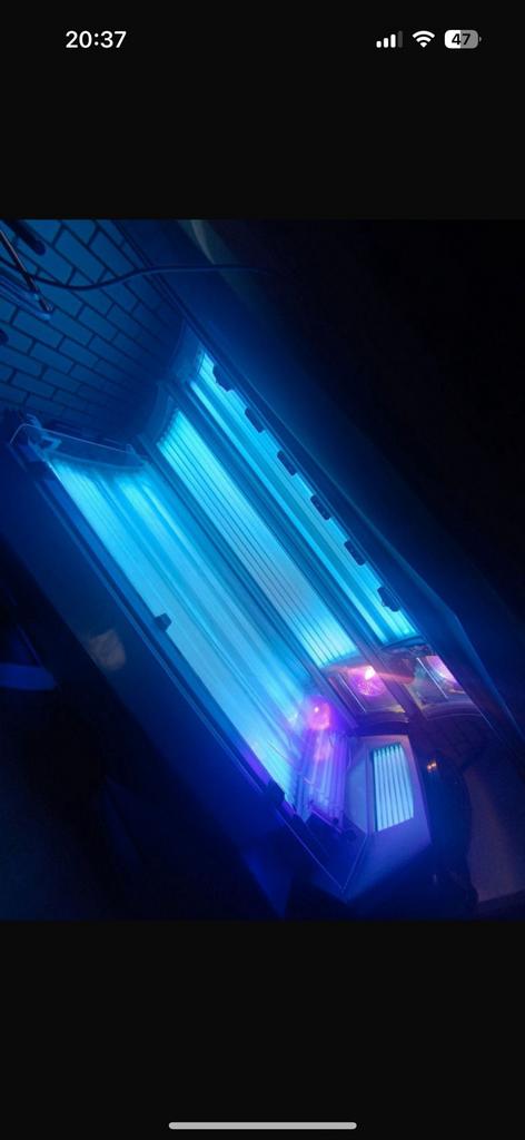 Zonnebank ergoline 550, Ophalen, Zo goed als nieuw, Zonnebank dubbelzijdig, 15 lampen of meer