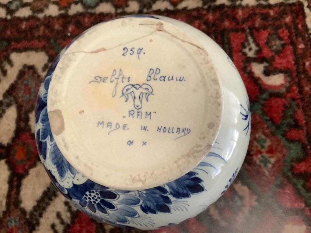 Delfts Blauw, Huis en Inrichting, Woonaccessoires | Vazen, Ophalen, Gebruikt, Blauw, Aardewerk of Porselein