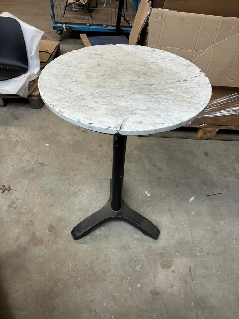 Bartafel gebruikt . Marmer blad doorsnede 60cm, Ophalen, Gebruikt