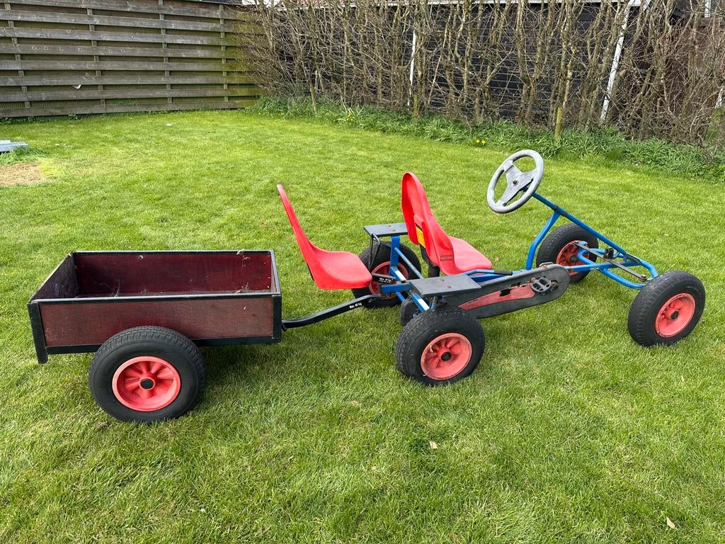 Berg skelter met duo-zitje en kar - opknapper, Ophalen, Gebruikt, Trapvoertuig