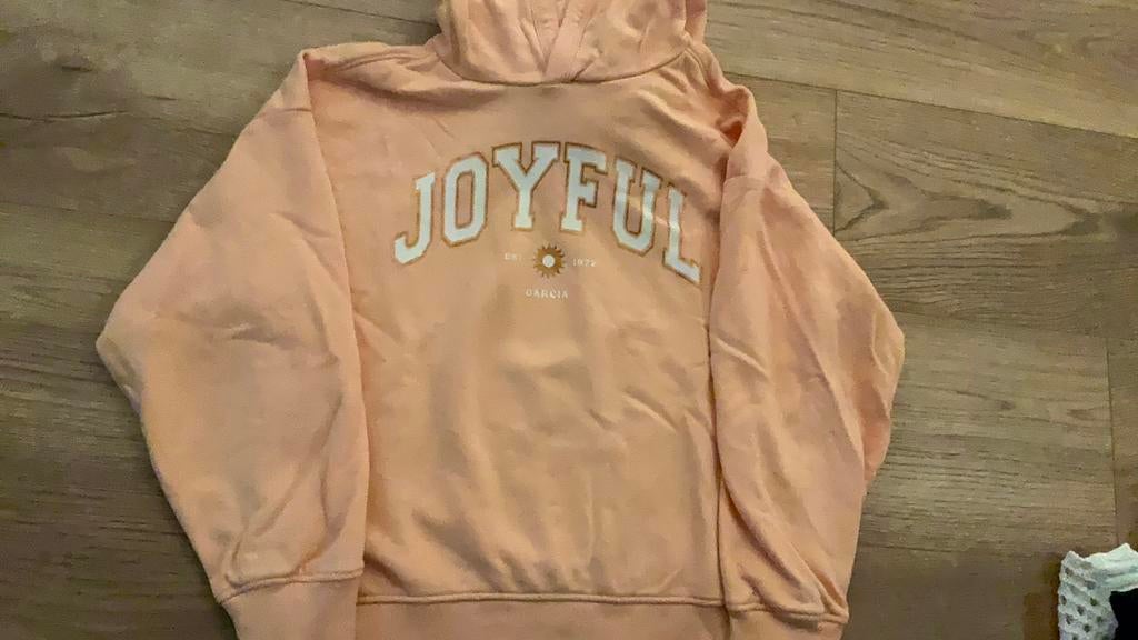 Zalmroze hoodie García maat 140/146, Ophalen of Verzenden, Gebruikt, Meisje, Trui of Vest