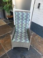 6x verstelbare tuinstoelen + tuintafel met mooi blad, Ophalen