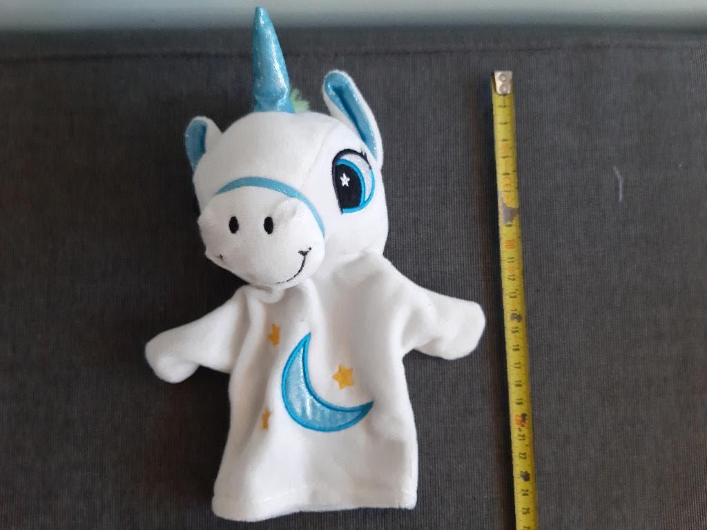 poppenkastpop/handpop eenhoorn, Ophalen of Verzenden, Zo goed als nieuw, Overige typen