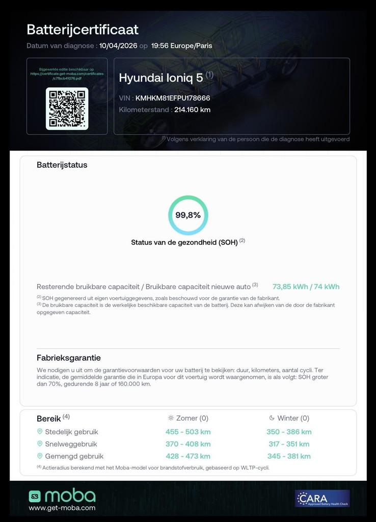 Hyundai IONIQ 5 Style 77.4 kWh Long Range | SOH Accu 99% | A, Auto's, Hyundai, Automaat, 228 pk, Gebruikt, IONIQ 5