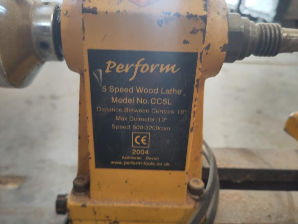 Perform 5-speed houtdraaibank met extra's, Ophalen, Gebruikt, Houtdraaibank, Minder dan 500 mm