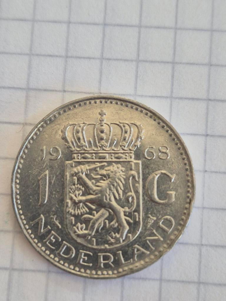 1 Gulden Nederland 1968 - Koningin Juliana, Postzegels en Munten, Munten | Nederland, Ophalen of Verzenden, Koningin Juliana, 1 gulden