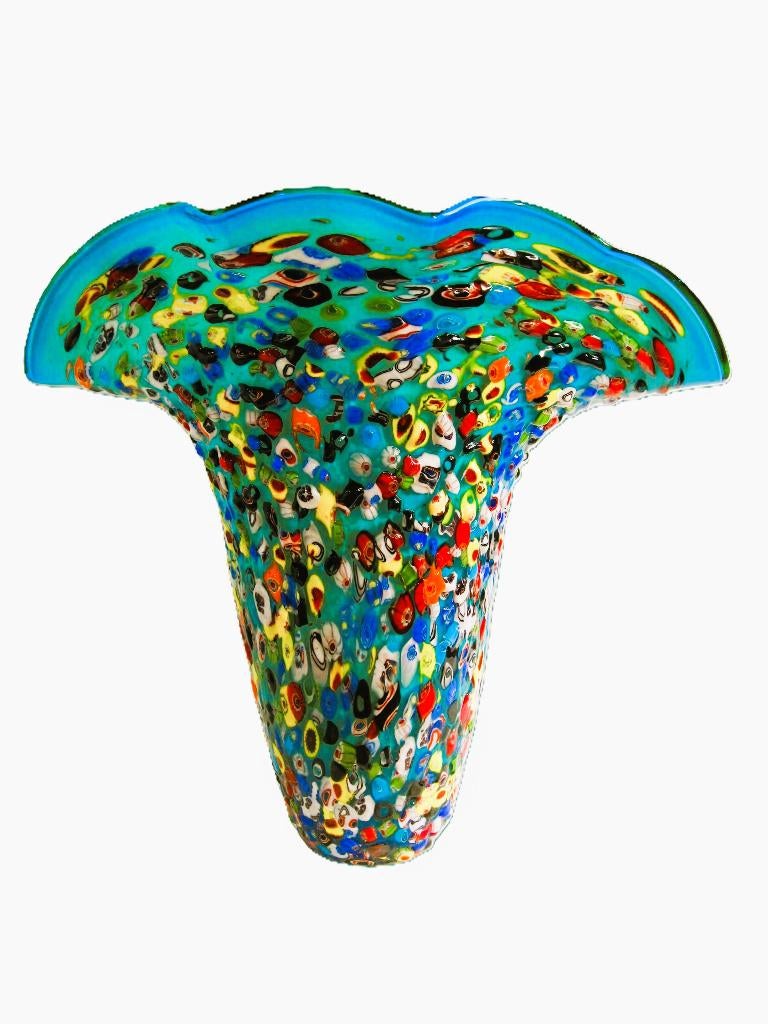 Enorme Italiaanse Murano Millefiori vaas, Ophalen