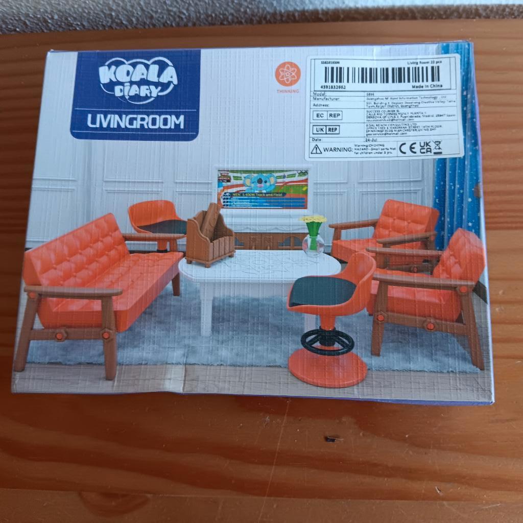 Poppenhuis kamer, jaren 70, nieuw in doos, Antiek en Kunst, Antiek | Speelgoed, Ophalen of Verzenden