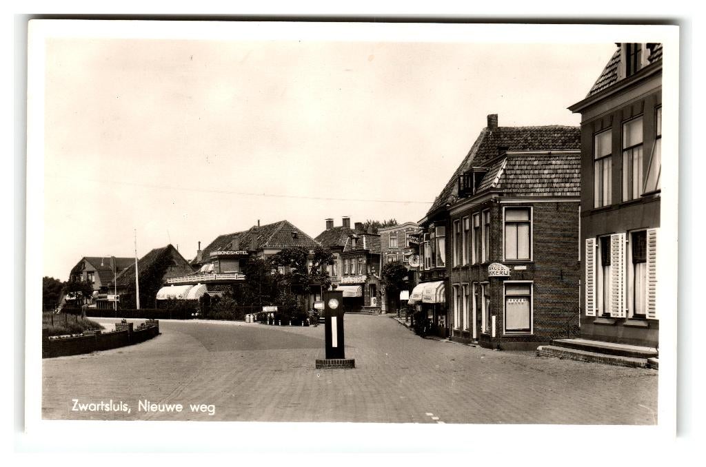 Zwartsluis, Nieuwe weg, Verzenden, 1940 tot 1960, Gelopen, Overijssel