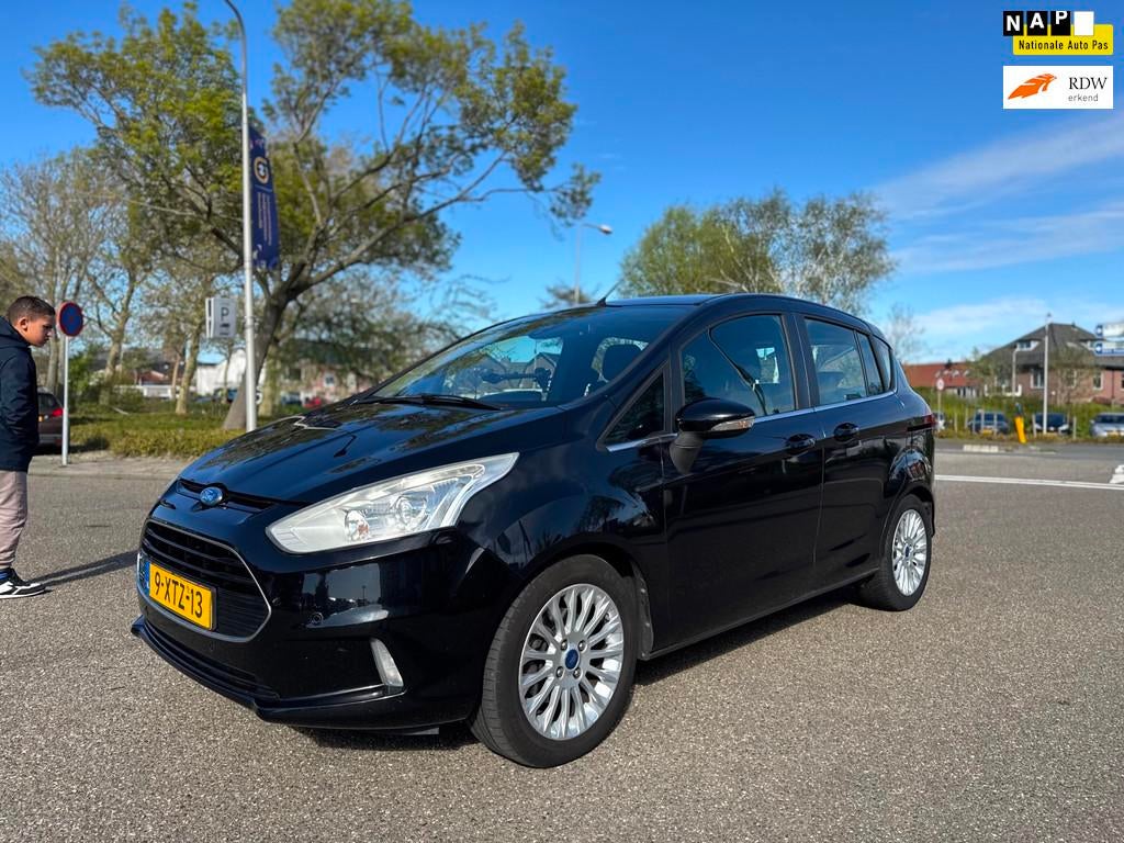 Ford B-Max 1.0 EcoBoost Titanium / airco / cruise.control /, Voorwielaandrijving, Euro 5, Gebruikt, Zwart