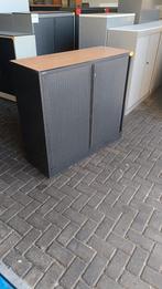 Zwarte half hoge Ahrend metalen roldeurkast archiefkast, 100 tot 150 cm, R, 100 tot 150 cm, Ophalen of Verzenden