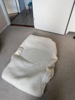 Teddy merino hoeslaken dubbelzijdig wol 140x70, Jongetje of Meisje, Ophalen of Verzenden, Zo goed als nieuw, Wit