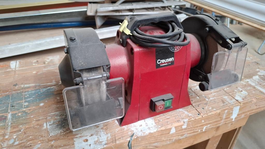 Creusen bankslijper werkbank slijpmachine, Doe-het-zelf en Verbouw, Gereedschap | Slijpmachines, Ophalen, Gebruikt, Minder dan 700 watt