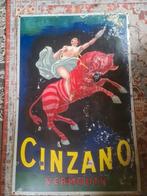 Emaille reclamebord cinzano vermouth, Ophalen, Gebruikt, Reclamebord