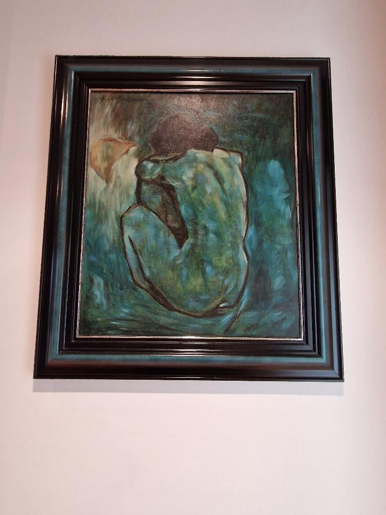 Zittend naakte Pablo Picasso, Antiek en Kunst, Ophalen of Verzenden