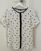 Hema t-shirt / blouse met strikjes, maat S / 36, Wit, Ophalen of Verzenden, Zo goed als nieuw, Maat 36 (S)