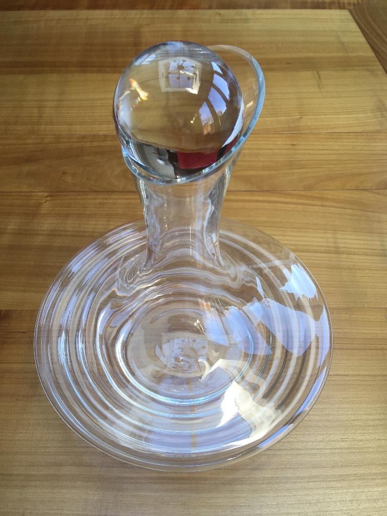 Zeer mooie, tijdloze glazen karaf, Verzamelen, Ophalen of Verzenden, Gebruikt, Overige typen