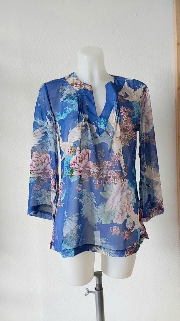 Maicazz top maat 36, Kleding | Dames, Tops, Zo goed als nieuw, Maat 36 (S), Blauw, Lange mouw, Ophalen of Verzenden