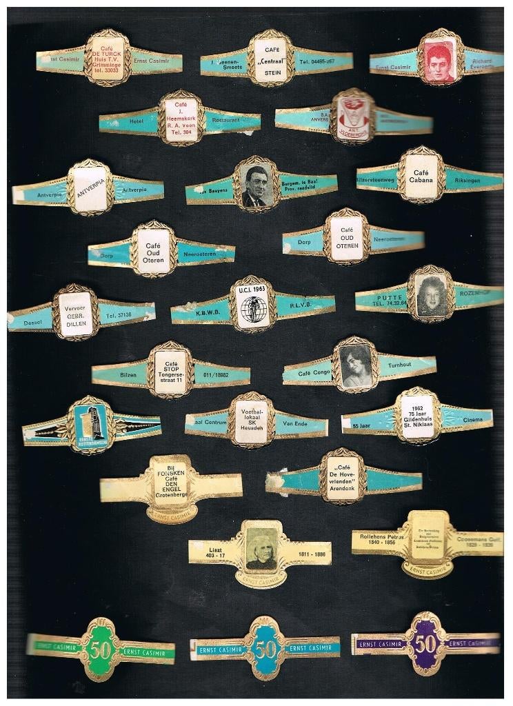 SIGARENBANDEN RECLAME ERNST CASIMIR, Verzenden, Gebruikt, Sigarenbandjes