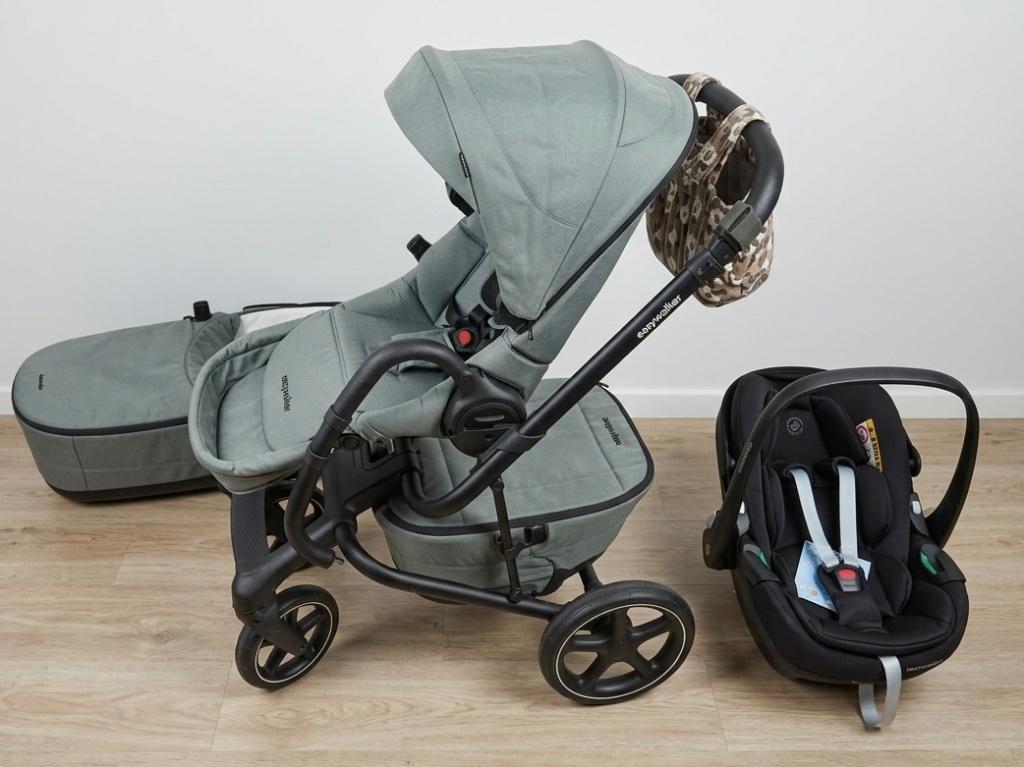 Easywalker Jimmey Thyme Green + Maxi-Cosi Pebble Pro, Kinderen en Baby's, Kinderwagens en Combinaties, Gebruikt, Luchtbanden, Ophalen