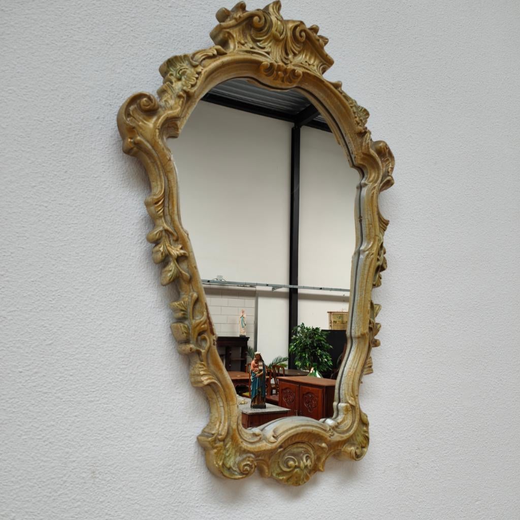 Vintage Barok Brocante Rococo spiegel, schouwspiegel 104, Valkenswaard, Gebruikt, Info@flashbackfurniture.nl, Flashback Furniture