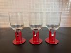 3 Iittala KAVERI wijnglazen Rood Jorma Vennola 2001, Ophalen of Verzenden, Zo goed als nieuw, Overige typen