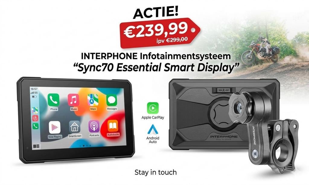 INTERPHONE Sync70 CarPlay/Android motor, Ophalen of Verzenden, Nieuw