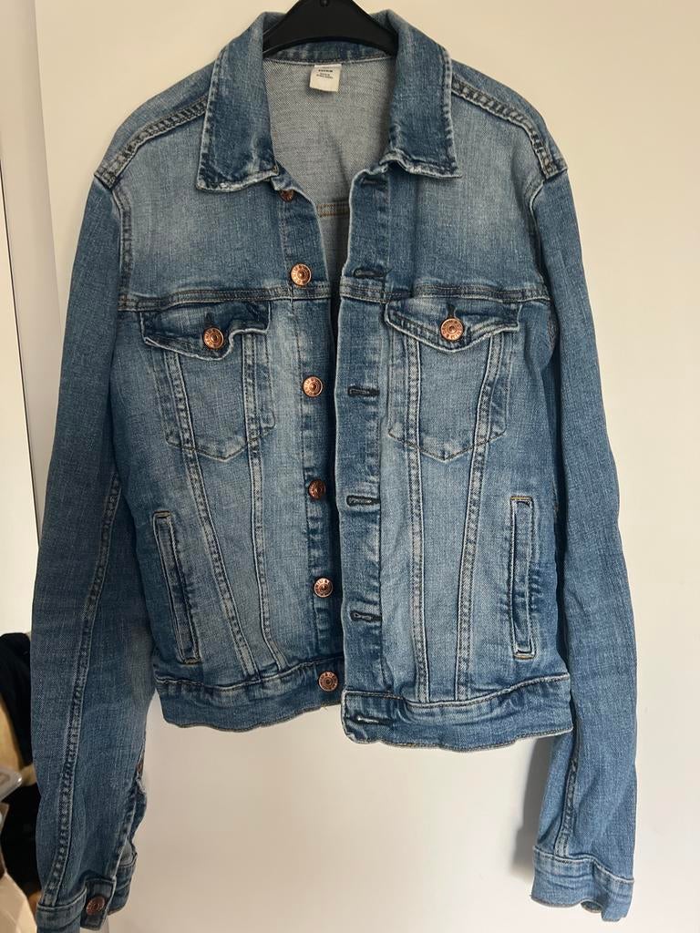 H&M spijkerjasje mt 36, Ophalen of Verzenden, Gedragen, Maat 36 (S), Blauw