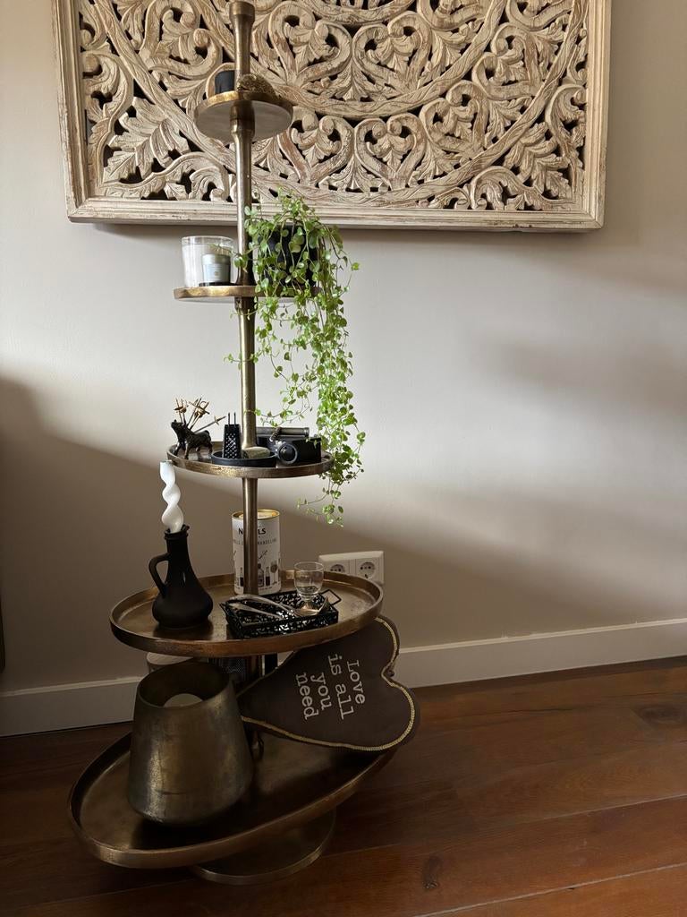 Metalen etagère 5 lagen demontabel, Ophalen, Gebruikt