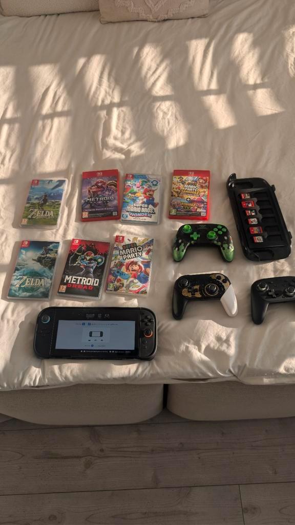 Nintendo switch 2 met veel extras, Spelcomputers en Games, Spelcomputers | Nintendo Switch, Zo goed als nieuw, Switch Original