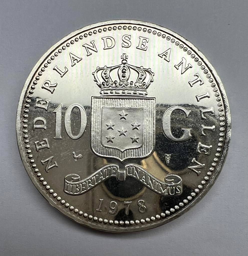 Nederlandse Antillen. 10 Gulden 1978 Proof, Postzegels en Munten, Munten | Nederland, Ophalen of Verzenden, Koningin Juliana, 10 gulden