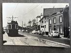 Oude ansichtkaart tram Noordwijk aan Zee, tram en auto's, Ophalen of Verzenden, 1940 tot 1960, Gelopen, Zuid-Holland