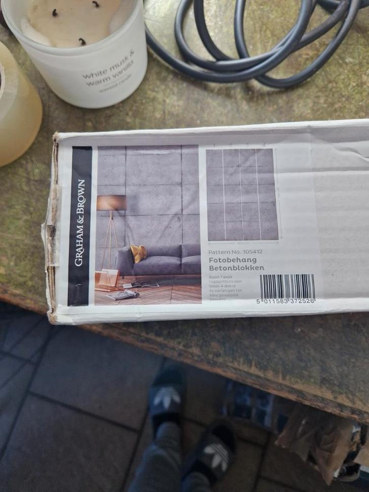 Fotobehang Betonlook 200x280cm, Huis en Inrichting, Stoffering | Behang, Zwart, Grijs, minder dan 10 m², Ophalen of Verzenden