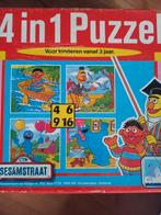 Sesamstraat 4 in 1 puzzel, Ophalen of Verzenden, 10 tot 50 stukjes, Zo goed als nieuw, 2 tot 4 jaar