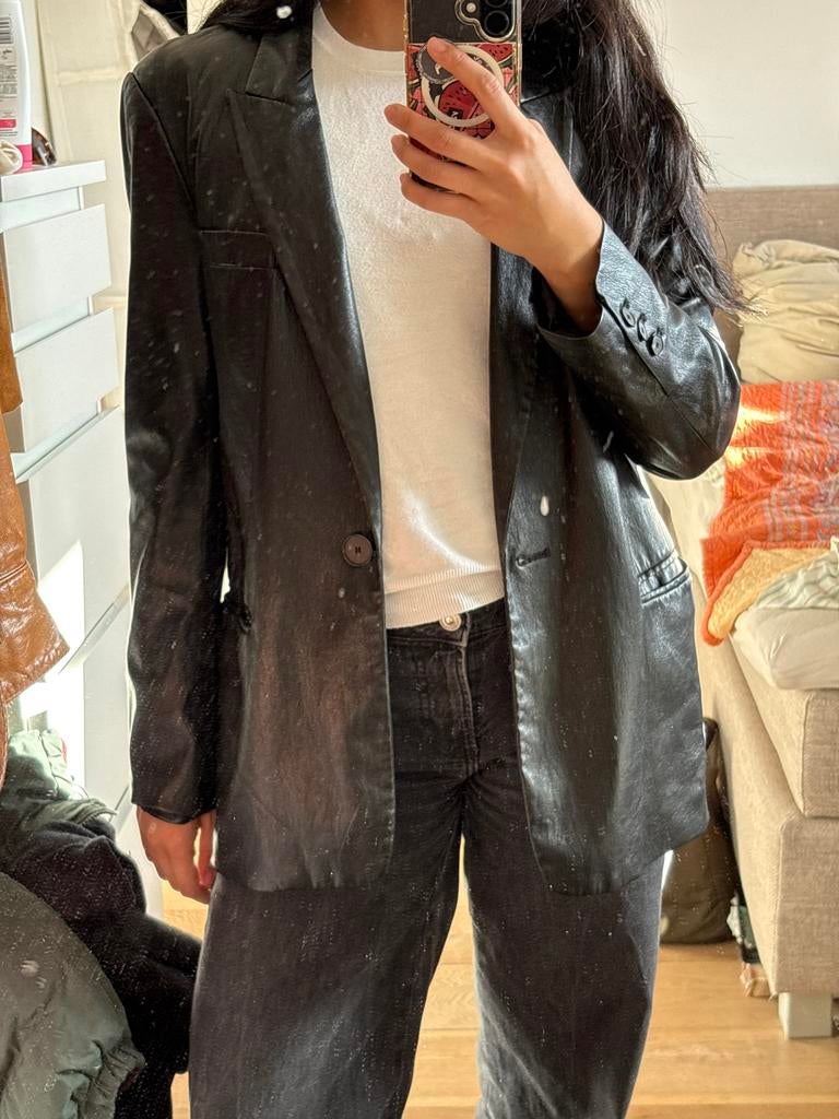 Zara Faux Leren Blazer Maat S, Ophalen of Verzenden, Gedragen, Maat 36 (S)