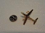 Goudkleurige Vliegtuig Pin - Verzamelobject, Verzamelen, Speldjes, Pins en Buttons, Ophalen of Verzenden, Gebruikt, Transport